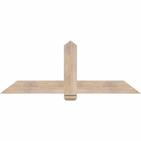 Ekena Millwork Eugene Smooth Timber Gable Bracket, Douglas Fir, 60"W x 22"H x 1 1/2"D x 5 1/2"F, 9/12 Pitch GBW060X22X0206EUG00SDF